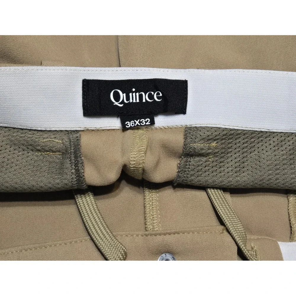 Quince Ultra-Stretch 24/7 Smart Chino Pants Khaki Tan 36x32 NWT Preppy Quiet Lux